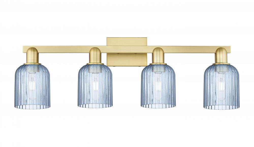 Bridal Veil - 4 Light - 36 inch - Satin Gold - Bath Vanity Light