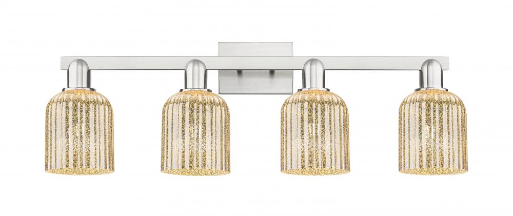 Bridal Veil - 4 Light - 36 inch - Brushed Satin Nickel - Bath Vanity Light