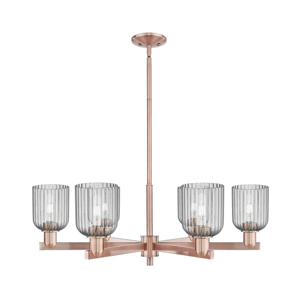 Bridal Veil - 6 Light - 24 inch - Antique Copper - Chandelier