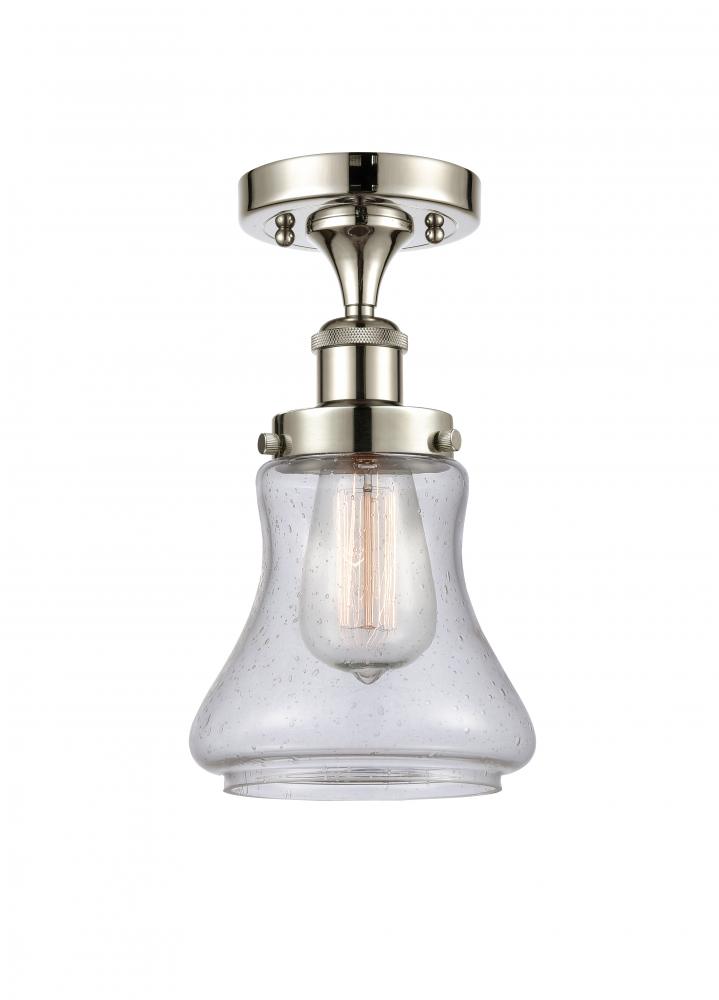 Bellmont - 1 Light - 6 inch - Polished Nickel - Semi-Flush Mount