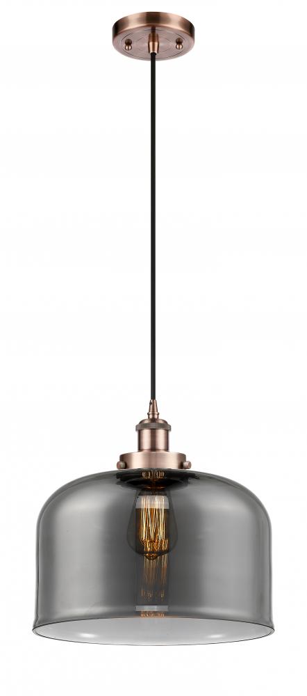 Bell - 1 Light - 12 inch - Antique Copper - Cord hung - Mini Pendant
