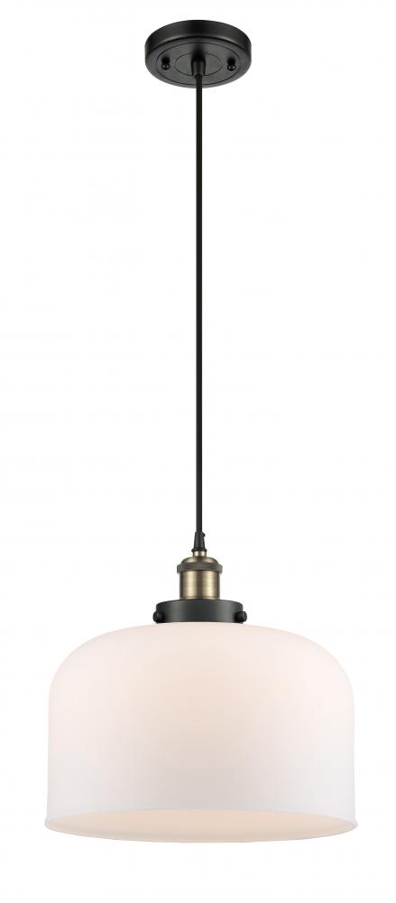 Bell - 1 Light - 12 inch - Black Antique Brass - Cord hung - Mini Pendant
