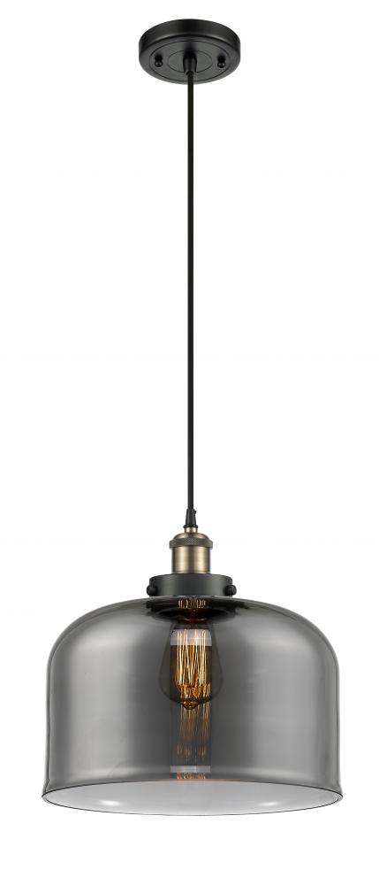 Bell - 1 Light - 12 inch - Black Antique Brass - Cord hung - Mini Pendant