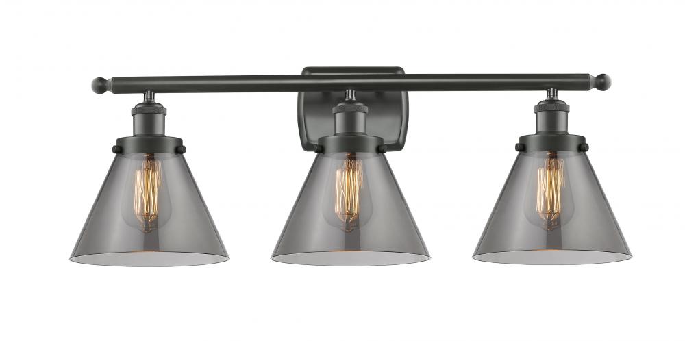 Cone - 3 Light - 28 inch - Oil Rubbed Bronze - Bath Vanity Light