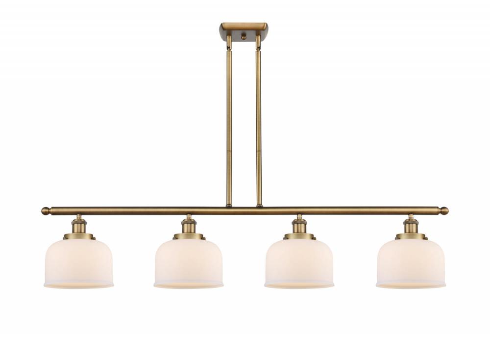 Bell - 4 Light - 48 inch - Brushed Brass - Stem Hung - Island Light