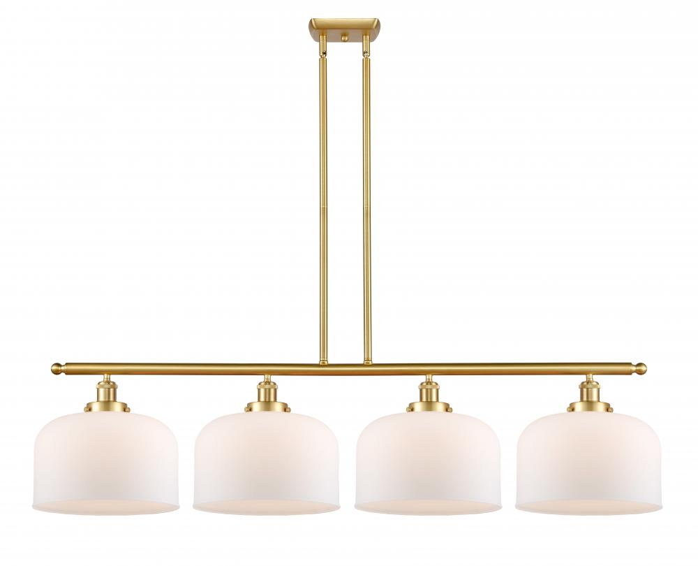 Bell - 4 Light - 48 inch - Satin Gold - Stem Hung - Island Light