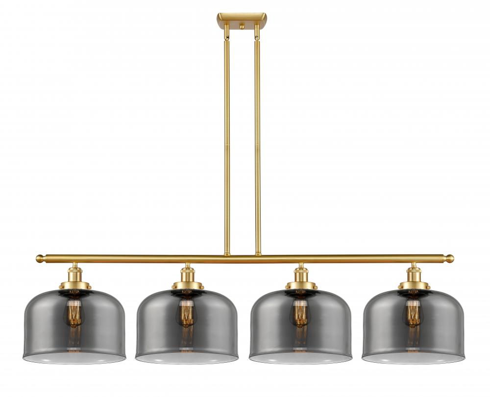 Bell - 4 Light - 48 inch - Satin Gold - Stem Hung - Island Light