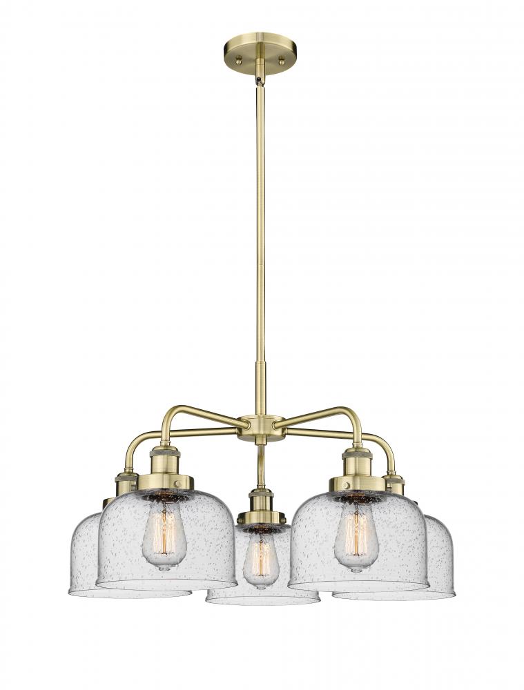 Cone - 5 Light - 26 inch - Antique Brass - Chandelier