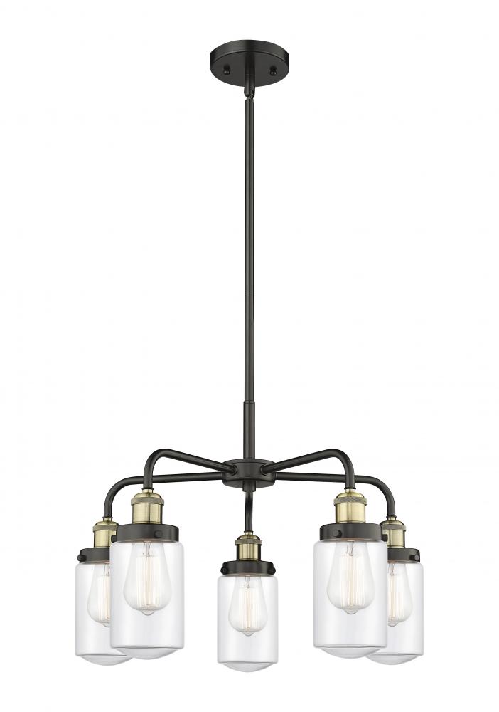 Dover - 5 Light - 23 inch - Black Antique Brass - Chandelier