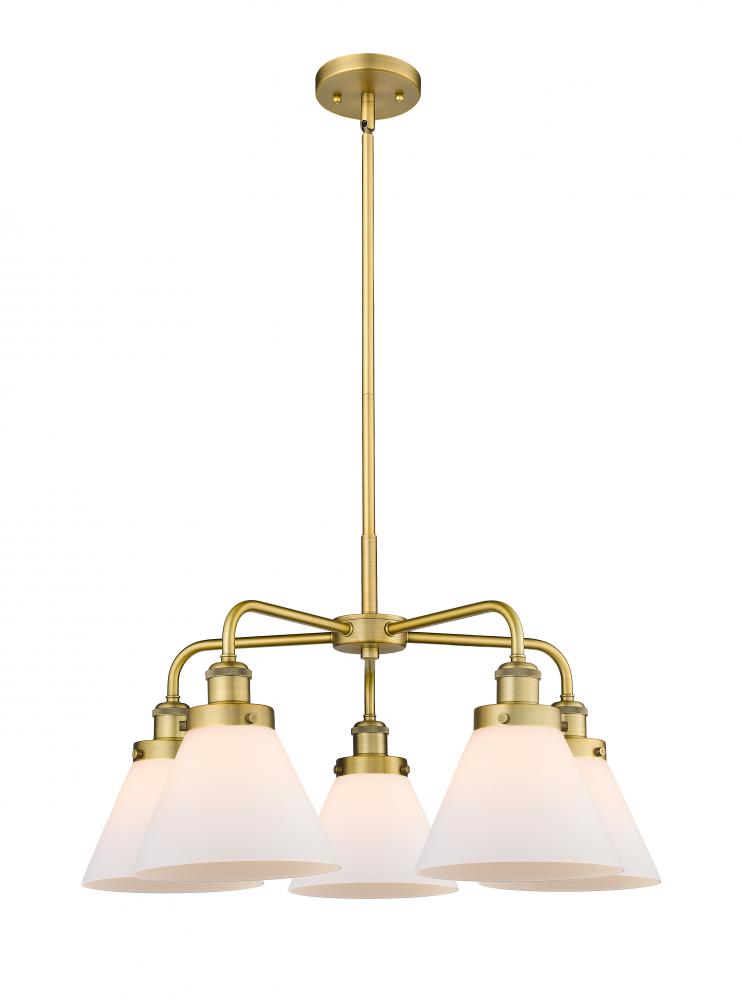 Cone - 5 Light - 26 inch - Brushed Brass - Chandelier
