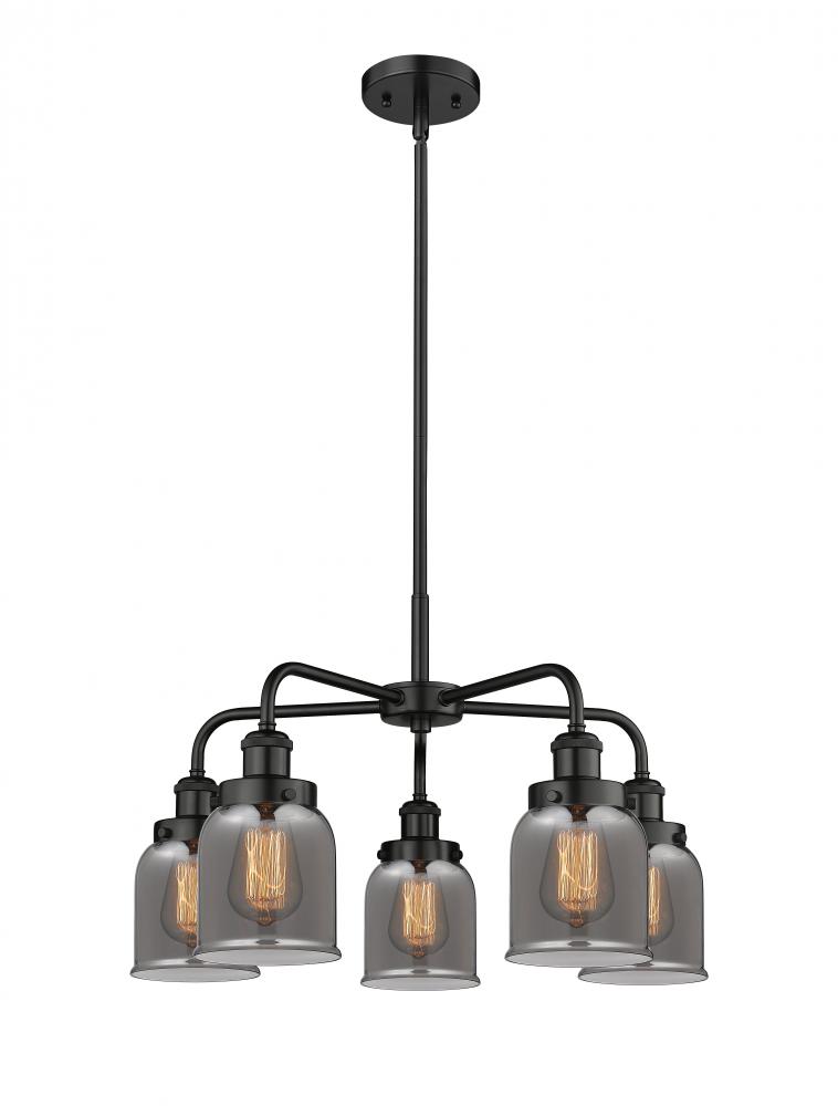 Cone - 5 Light - 24 inch - Matte Black - Chandelier