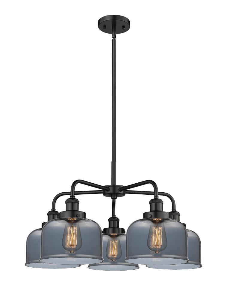 Cone - 5 Light - 26 inch - Matte Black - Chandelier