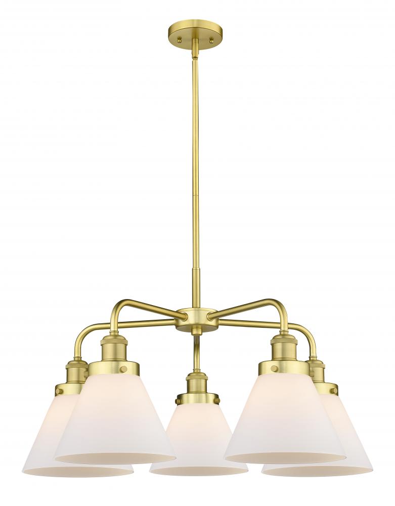 Cone - 5 Light - 26 inch - Satin Gold - Chandelier