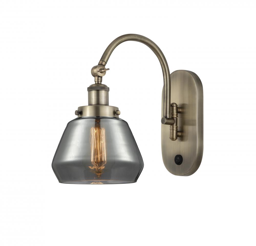 Fulton - 1 Light - 7 inch - Antique Brass - Adjustable Swing Arm