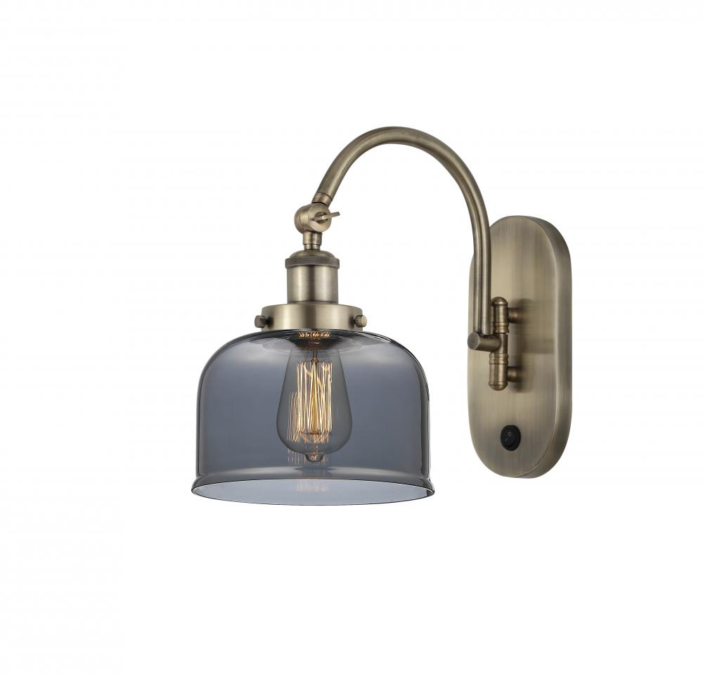 Bell - 1 Light - 8 inch - Antique Brass - Adjustable Swing Arm