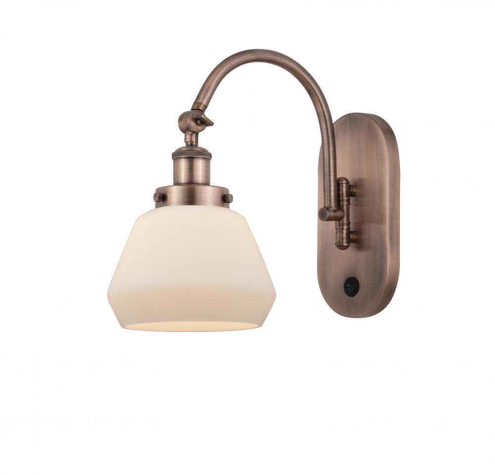 Fulton - 1 Light - 7 inch - Antique Copper - Adjustable Swing Arm
