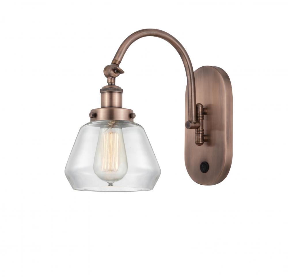 Fulton - 1 Light - 7 inch - Antique Copper - Adjustable Swing Arm