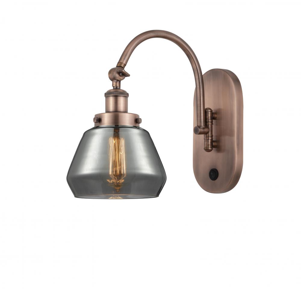 Fulton - 1 Light - 7 inch - Antique Copper - Adjustable Swing Arm