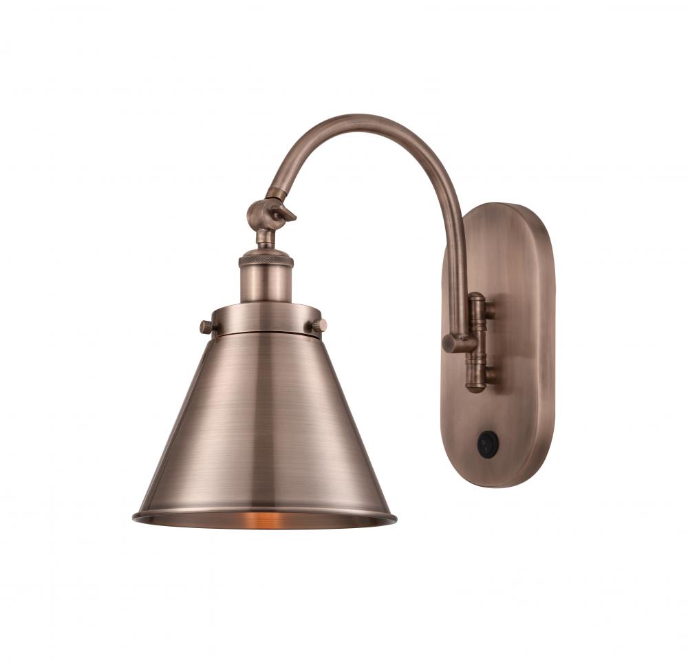 Appalachian - 1 Light - 8 inch - Antique Copper - Adjustable Swing Arm