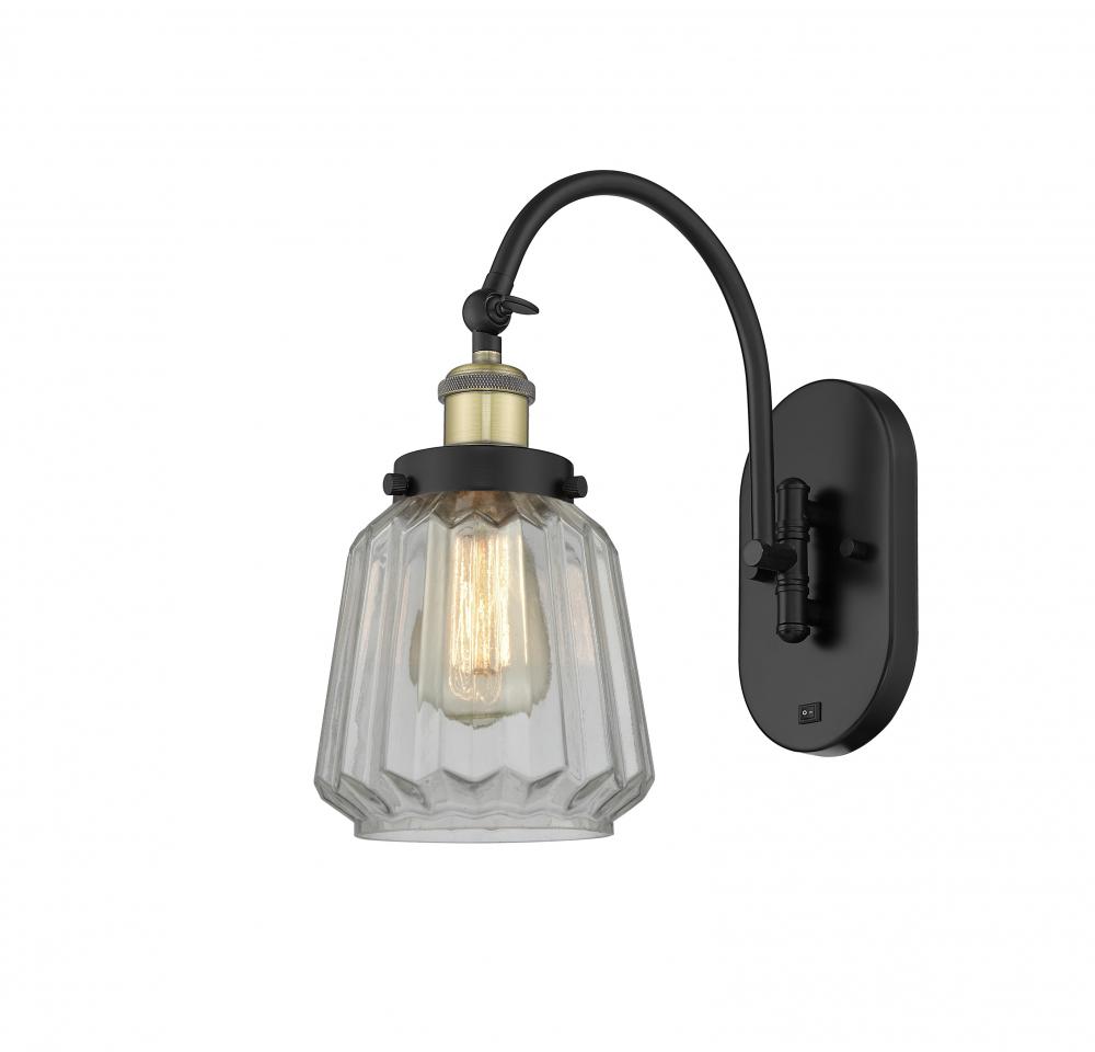 Chatham - 1 Light - 7 inch - Black Antique Brass - Adjustable Swing Arm