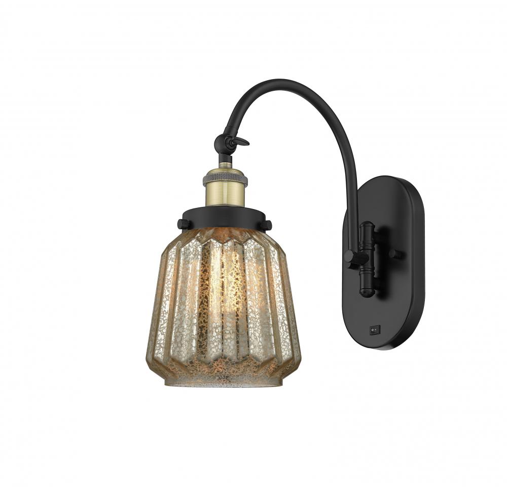 Chatham - 1 Light - 7 inch - Black Antique Brass - Adjustable Swing Arm