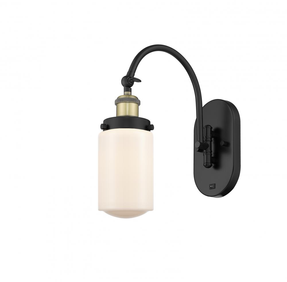 Dover - 1 Light - 5 inch - Black Antique Brass - Adjustable Swing Arm