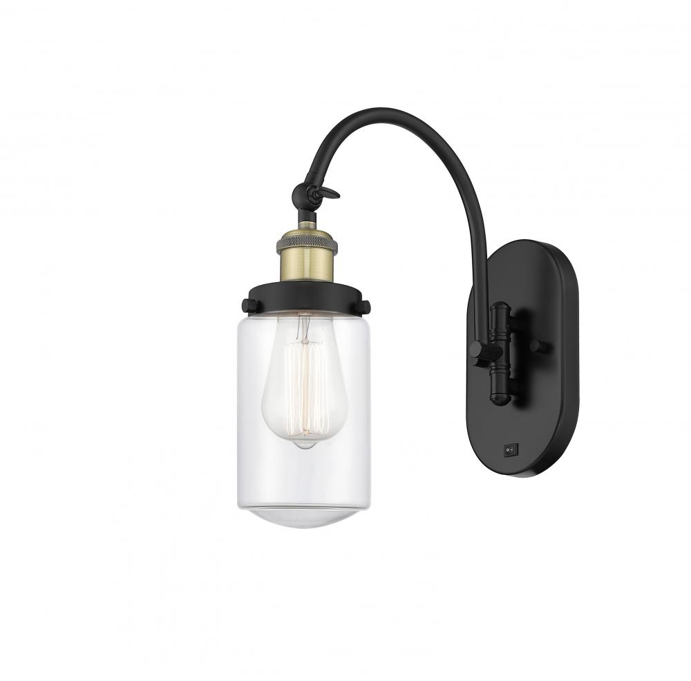Dover - 1 Light - 5 inch - Black Antique Brass - Adjustable Swing Arm