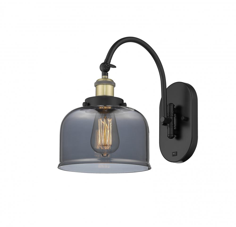 Bell - 1 Light - 8 inch - Black Antique Brass - Adjustable Swing Arm