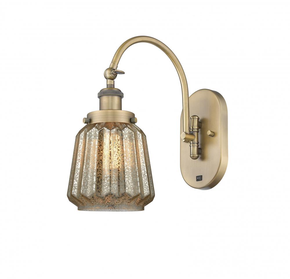 Chatham - 1 Light - 7 inch - Brushed Brass - Adjustable Swing Arm