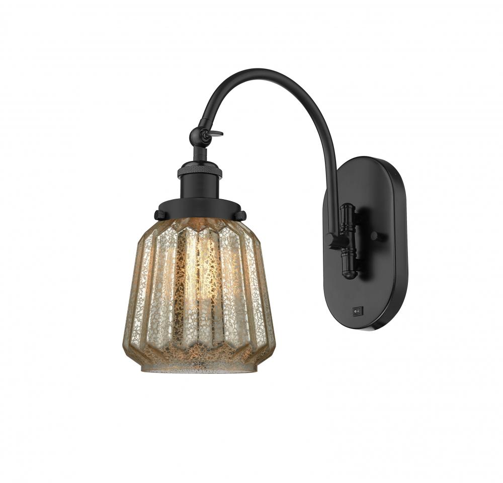 Chatham - 1 Light - 7 inch - Matte Black - Adjustable Swing Arm