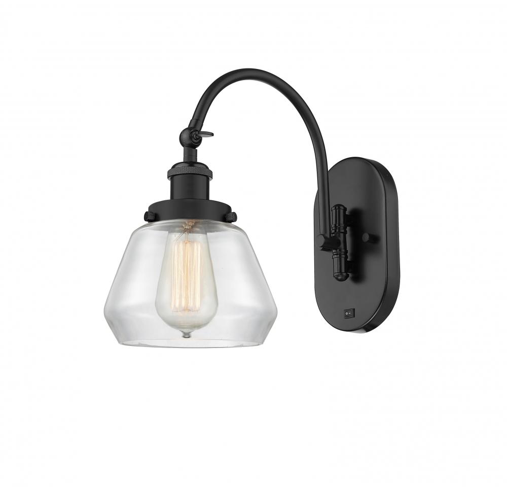 Fulton - 1 Light - 7 inch - Matte Black - Adjustable Swing Arm