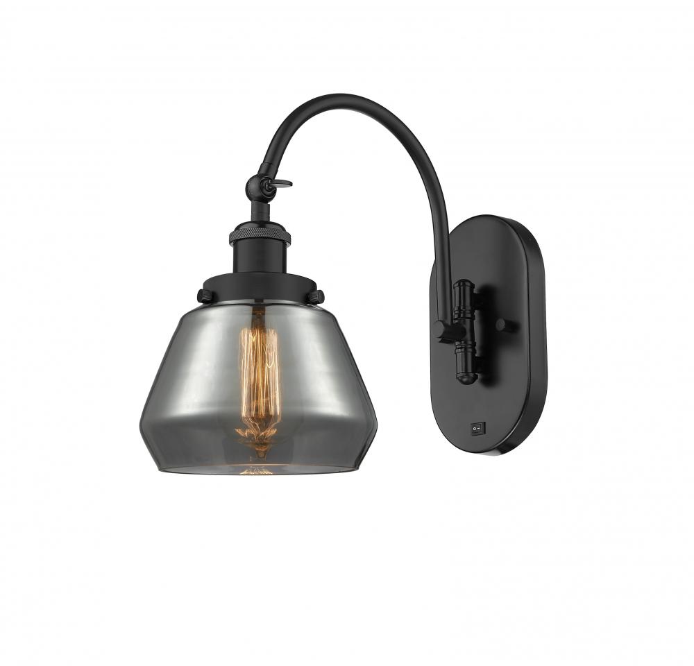 Fulton - 1 Light - 7 inch - Matte Black - Adjustable Swing Arm