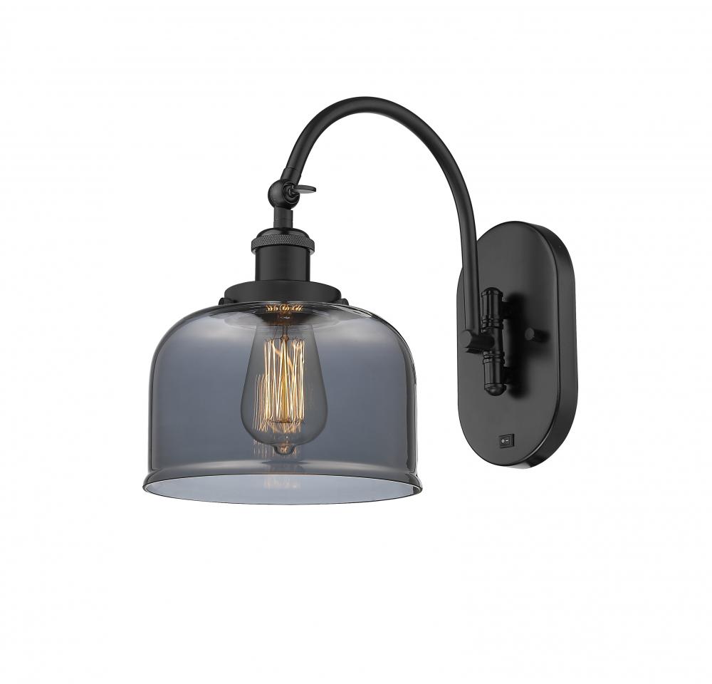 Bell - 1 Light - 8 inch - Matte Black - Adjustable Swing Arm