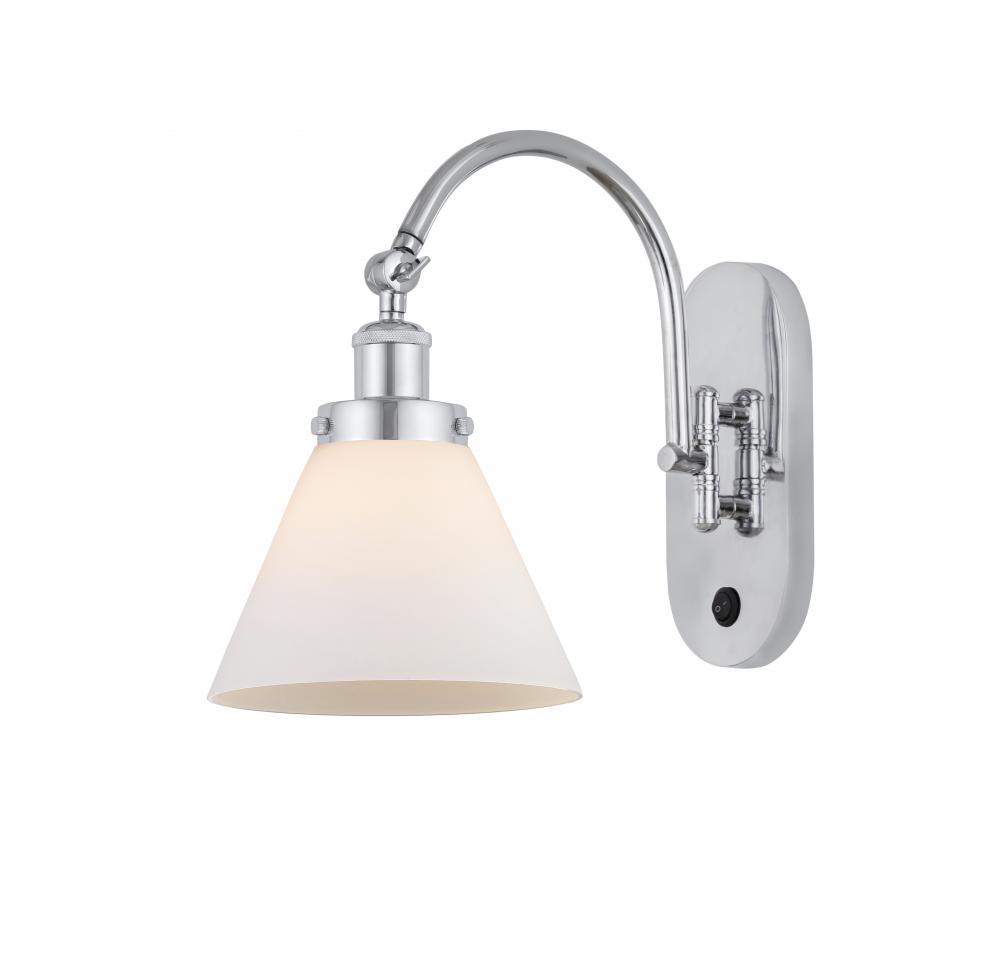 Cone - 1 Light - 8 inch - Polished Chrome - Adjustable Swing Arm