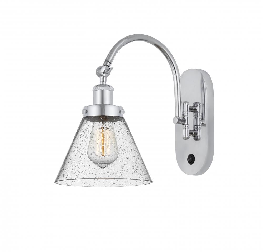 Cone - 1 Light - 8 inch - Polished Chrome - Adjustable Swing Arm