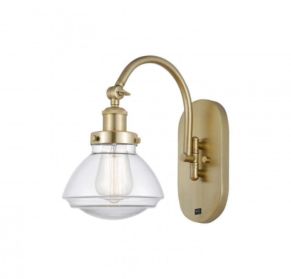 Olean - 1 Light - 7 inch - Satin Gold - Adjustable Swing Arm