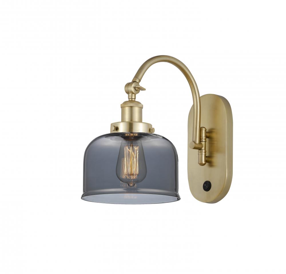 Bell - 1 Light - 8 inch - Satin Gold - Adjustable Swing Arm