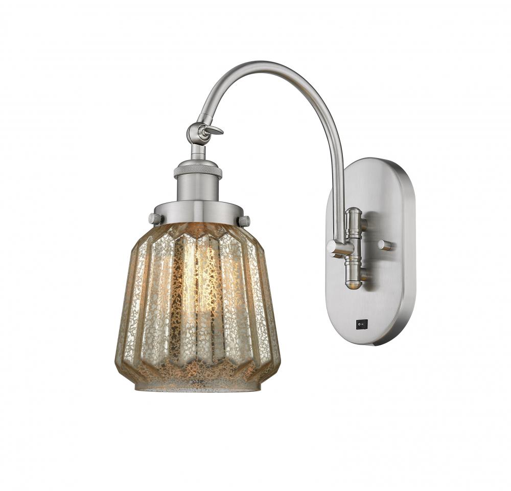Chatham - 1 Light - 7 inch - Brushed Satin Nickel - Adjustable Swing Arm