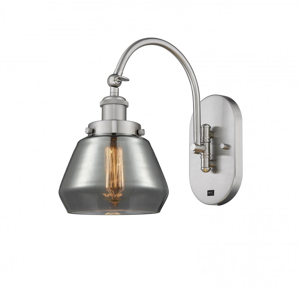 Fulton - 1 Light - 7 inch - Brushed Satin Nickel - Adjustable Swing Arm