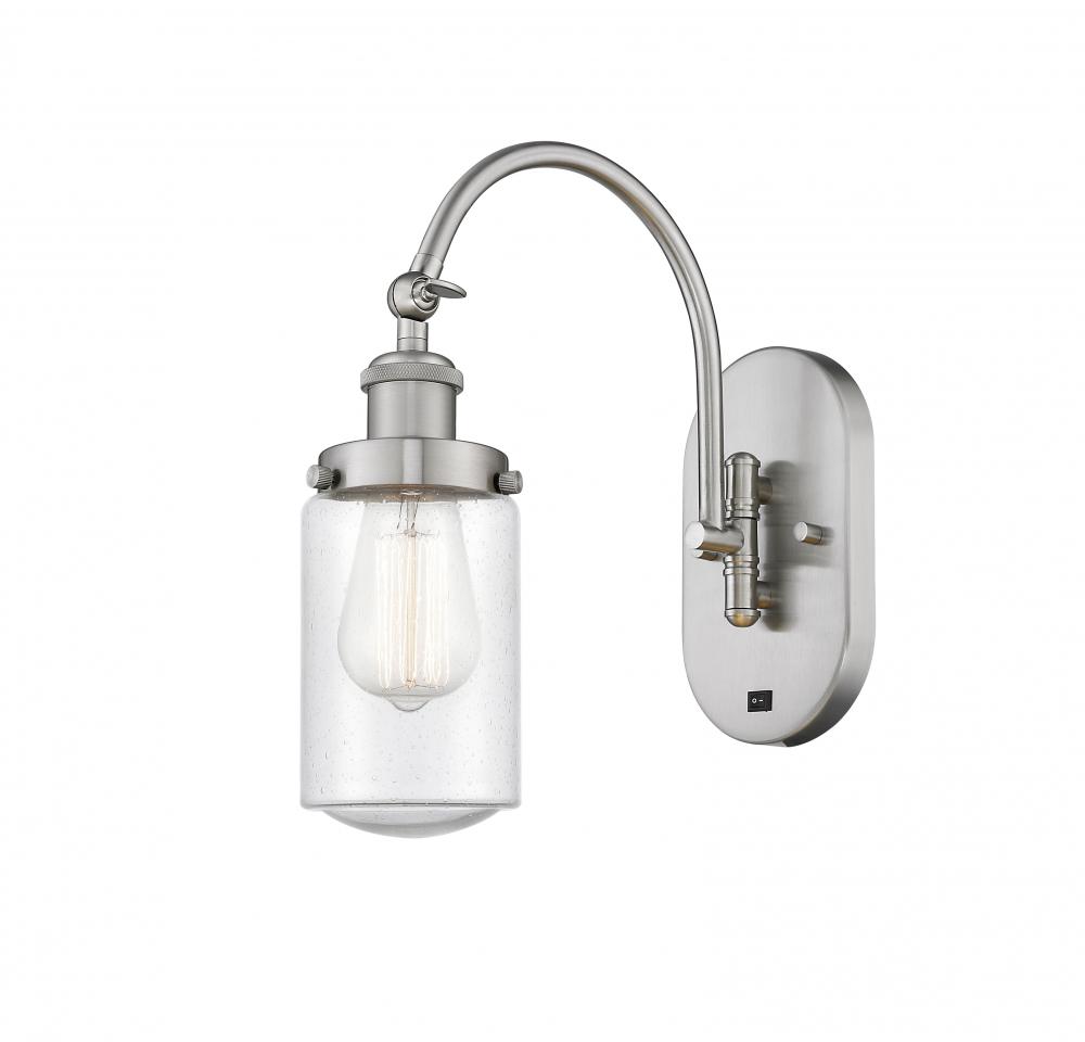 Dover - 1 Light - 5 inch - Brushed Satin Nickel - Adjustable Swing Arm