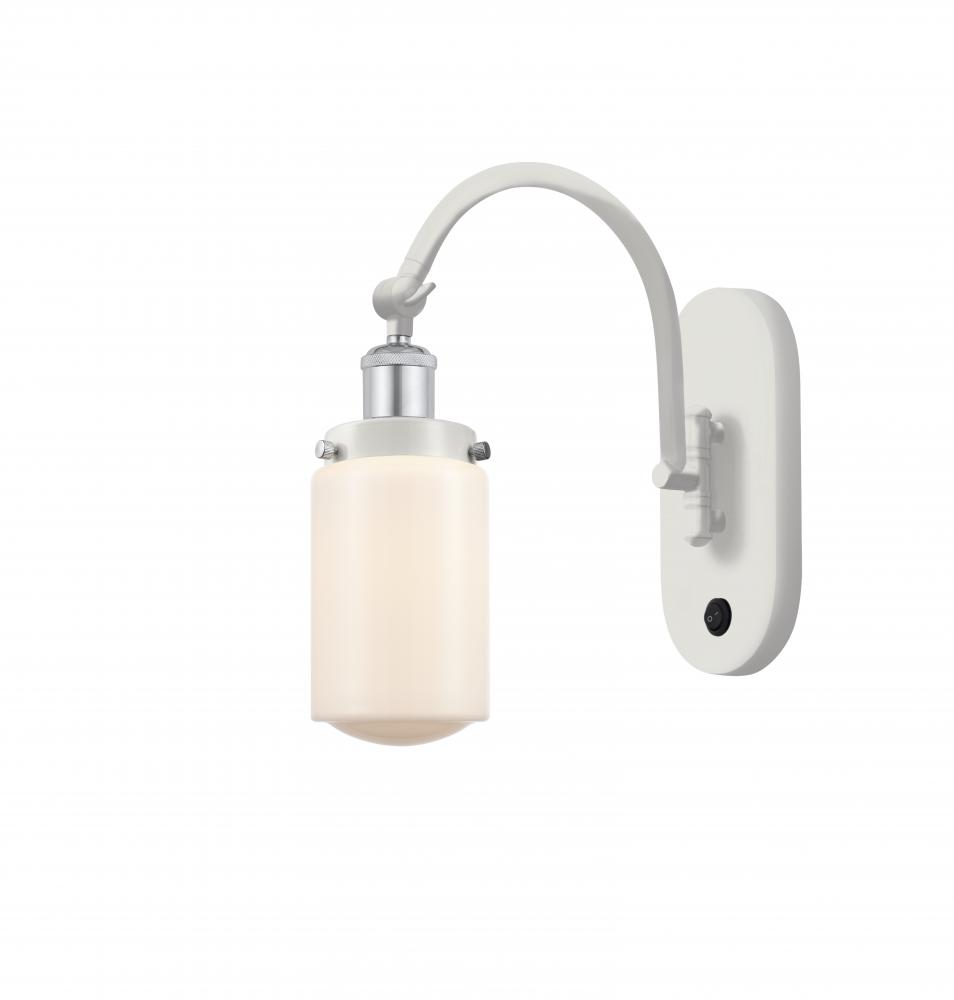 Dover - 1 Light - 5 inch - White Polished Chrome - Adjustable Swing Arm