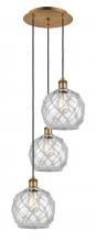 Innovations Lighting 113B-3P-BB-G122-8RW - Farmhouse Rope - 3 Light - 15 inch - Brushed Brass - Cord Hung - Multi Pendant