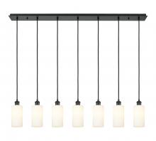 Innovations Lighting 127B-7P-BK-G434-7WH - Crown Point - 7 Light - 49 inch - Matte Black - Linear Pendant