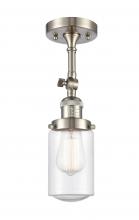 Innovations Lighting 201F-SN-G314 - Dover - 1 Light - 5 inch - Brushed Satin Nickel - Adjustable Semi-Flush Mount