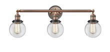 Innovations Lighting 205BP-ACBK-G202-6 - Beacon - 3 Light - 30 inch - Antique Copper - Bath Vanity Light