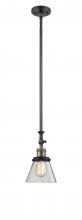 Innovations Lighting 206-BAB-G62 - Cone - 1 Light - 6 inch - Black Antique Brass - Stem Hung - Adjustable Mini Pendant