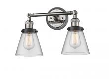 Innovations Lighting 208BP-PNBK-G62 - Cone - 2 Light - 16 inch - Polished Nickel - Adjustable Bath Vanity Light