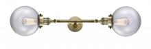 Innovations Lighting 208L-AB-G202-8 - Beacon - 2 Light - 8 inch - Antique Brass - Adjustable Bath Vanity Light
