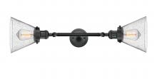Innovations Lighting 208L-BK-G44 - Cone - 2 Light - 8 inch - Matte Black - Adjustable Bath Vanity Light