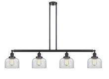 Innovations Lighting 214-BK-G72 - Bell - 4 Light - 53 inch - Matte Black - Stem Hung - Island Light